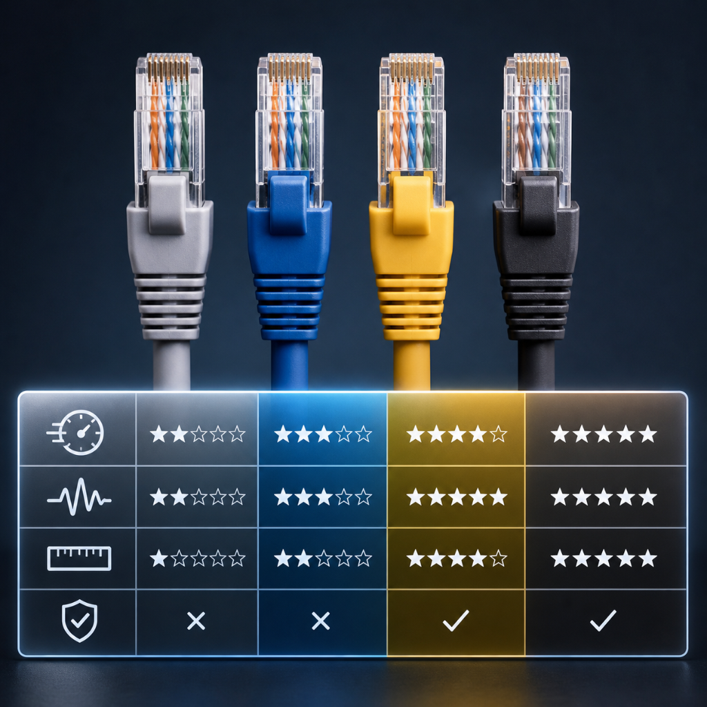 유선 LAN 케이블의 종류와 선택: Cat5e, Cat6, Cat7 무엇을 써야 할까?